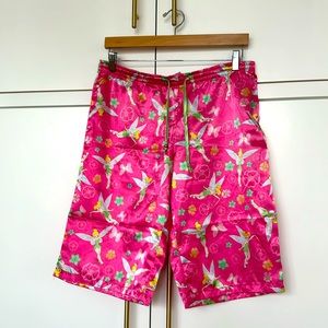 Bright Pink silky Tinkerbell shorts
